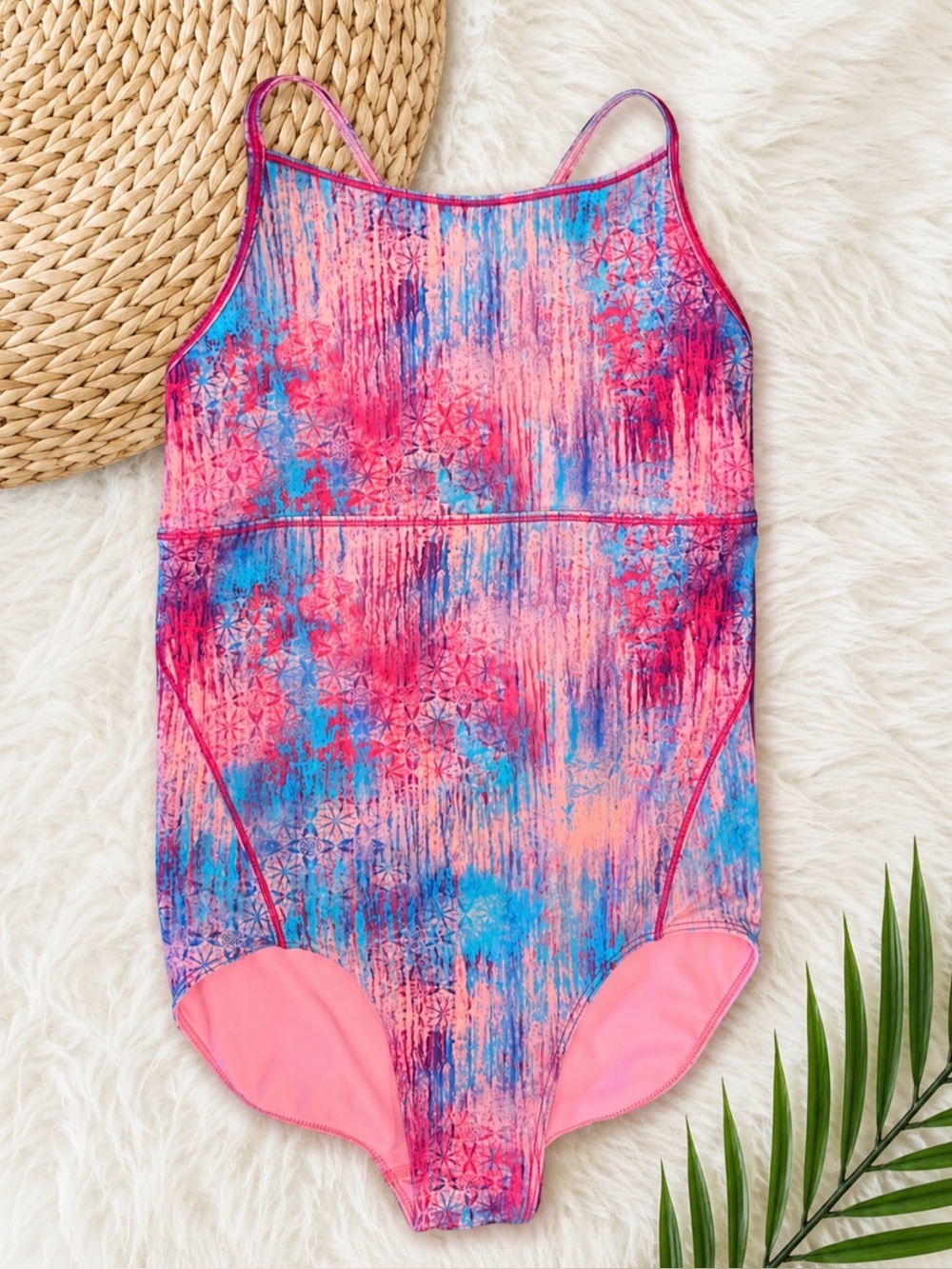 Ivivva by Lululemon Granite Dream Waves To Sunrays One Piece Swimsuit Size 14